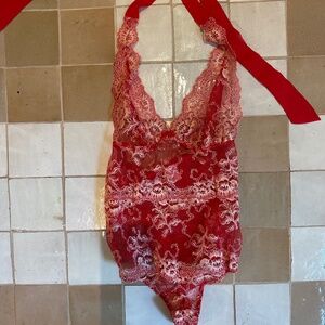 Victoria’s Secret red lace teddy